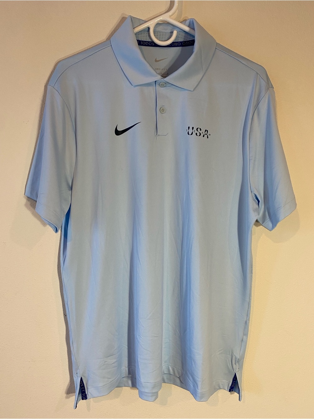 Nike USA Polo Shirt Light Blue Olympic FV1908-441 $80 - Medium